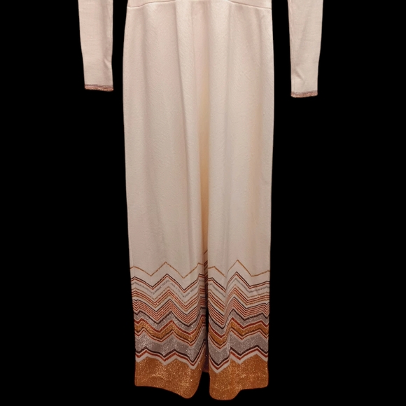 Vintage Goldworm Metallic Knit Maxi Dress - Picture 2 of 6